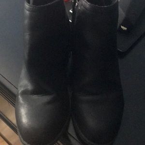 American rag black booties worn once